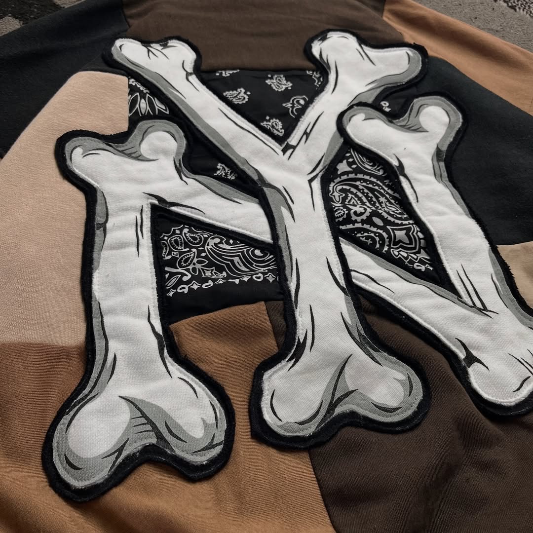 Brown bandana cut & paste Hoodie