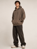 Faded Hoodie Washed Brown